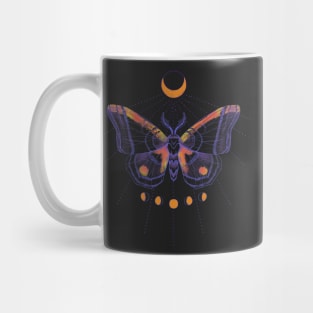 Luna moth butterfly with moon phases Mug
